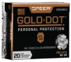Speer 23606GD Gold Dot Personal Protection 380ACP 90gr Hollow Point 20 Per Box 10 Case