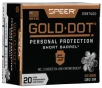 Speer 23974GD Gold Dot Personal Protection Short Barrel 40S W 180gr Hollow Point 20 Per Box 10 Case