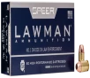 Speer 53980 Lawman 45GAP 200gr Total Metal Jacket Flat Nose 50 Per Box 20 Case