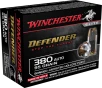 Winchester Ammo S380PDB Defender 380ACP 95gr Bonded Jacket Hollow Point 20 Per Box 10 Case