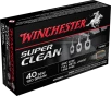 Winchester Ammo W40SWLF Super Clean 40S W 120gr Lead Free Full Metal Jacket 50 Per Box 10 Case
