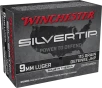 Winchester Ammo W9MMST Silvertip 9mmLuger 115gr Silvertip Jacket Hollow Point 20 Per Box 10 Case