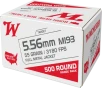 Winchester Ammo WM193500 M193 5 56mm 55gr Full Metal Jacket 500 Per Box 2 Case