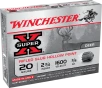 Winchester Ammo X20RSM5 Super X 20Gauge 2 75  3 4oz Rifled Slug Shot 5 Per Box 50 Case