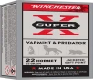 Winchester Ammo X22H1 Super X 22Hornet 45gr Jacketed Soft Point 50 Per Box 10 Case