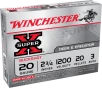 Winchester Ammo XB203VP Super X 20Gauge 2 75  20Pellets 3Buck Shot 15 Per Box 10 Case  Value Pack