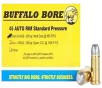 Buffalo Bore Ammunition 31A20 Standard Pressure Strictly Business 45Auto Rim 255gr Hard Cast Flat Nose 20 Per Box 12 Case