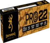 Browning Ammo B194122101 Pro22 22LR 40gr Lead Round Nose 100 Per Box 20 Case