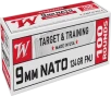 Winchester Ammo W9NATOVP 9mm 124gr Full Metal Jacket 100 Per Box 10 Case