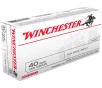 Winchester Ammo USA40SW USA 40S W 165gr Full Metal Jacket Flat Nose 50 Per Box 10 Case