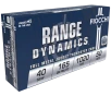 Fiocchi 40SWF Range Dynamics 40S W 165gr Full Metal Jacket Truncated Cone 50 Per Box 20 Case