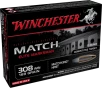 Winchester Ammo S308M2 Match Elite Marksman 308Win 169gr Sierra MatchKing BTHP 20 Per Box 10 Case