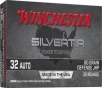 Winchester Ammo W32AST Silvertip 32ACP 60gr Jacketed Hollow Point 50 Per Box 10 Case