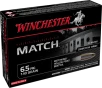 Winchester Ammo S65PM Match 6 5PRC 140gr Sierra MatchKing BTHP 20 Per Box 10 Case