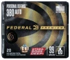 Federal P380HSD1 Premium Personal Defense 380ACP 99gr Hydra-Shok Deep Hollow Point 20 Per Box 10 Case