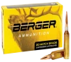 Berger Bullets 50010 Target Rifle 6 5PRC 156gr Hybrid 20 Per Box 10 Case