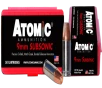 Atomic Ammunition 00438 Pistol Subsonic 9mmLuger 147gr Bonded Match Hollow Point 50 Per Box 10 Case