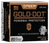 Speer 23614GD Gold Dot Personal Protection 9mmLuger 115gr Hollow Point 20 Per Box 10 Case