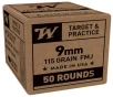 WIN SERVICE GRADE 9MM 115GR FMJ 50 20
