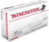 Winchester Ammo USA40SW USA 40S W 165gr Full Metal Jacket Flat Nose 50 Per Box 10 Case