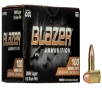 CCI 51991BB Blazer Brass Handgun 9mmLuger 115gr Full Metal Jacket 100 Per Box 5 Case