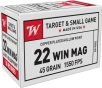 Winchester Ammo USA22M USA Dynapoint 22WMR 45gr Copper Plated Hollow Point 50 Per Box 40 Case