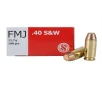 Sellier  amp  Bellot 40 S amp W Ammunition 180 Grain Brass 50 Rounds FMJ SB40B