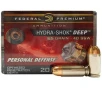 Federal Premium Personal Defense Hydra-Shok Deep 40 S amp W Ammunition 165 Grain Brass Centerfire 20 Rounds Hydra-Shok Deep JHP P40HSD1