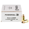 Federal Classic 9mm Luger Ammo 115 Grain Hi-Shok Jacketed Hollow Point  JHP 