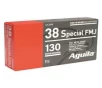Aguila Ammo   38 Special  FMJ  130 Grain  50 Rounds
