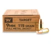 Winchester  Service Grade  9mm Luger  FMJ-FN  115 Grain  50 Rounds