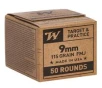 Winchester USA White Box  9mm Luger  FMJ  115 Grain  50 Rounds