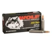 Wolf   223 Remington  55 Grain  FMJ Ammo  20 Rounds