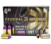 Federal 45 ACP 230 gr 50 Synthetic Jacket   50 HST JHP Combo Practice and Defend 100 Box
