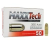 Maxx Tech 380 ACP 95 gr FMJ Brass Case Target Ammo 50 Box