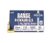 Fiocchi 9mm Luger 115 gr FMJ Ammo 50 Box