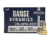 Fiocchi 9mm 158 gr FMJ Subsonic Range Dynamics 50 Box