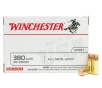 Winchester 380 Auto 95 gr USA White Box 100 Box