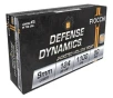 Fiocchi 9mm Luger 124 Grain Jacketed Hollow Point Defense Dynamics 50 Box