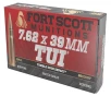 Fort Scott Munitions 7 62x39mm 117 Grain Solid Copper Spun Tumble Upon Impact 20 Box