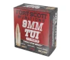 Fort Scott Munitions 9mm Luger 125 Grain Solid Copper Spun Tumble Upon Impact Subsonic 20 Box