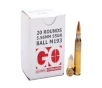 Global Ordnance 5 56mm 55 gr FMJ Ball M193 Ammo 20 Box