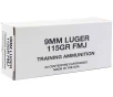 CCI Blazer Training 9mm Luger 115gr FMJ Centerfire Handgun Ammo - 50 Rounds