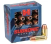 Hornady Subsonic XTP 45 Auto  ACP  230gr JHP Handgun Ammo - 20 Rounds