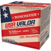 Winchester Valor 5 56mm NATO 55gr Full Metal Jacket Rifle Ammo - 125 Rounds