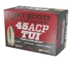 Fort Scott Munitions TUI 45 Auto  ACP  180gr SCS Centerfire Handgun Ammo - 20 Rounds