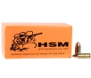 HSM 9mm Luger 124gr RN Handgun Ammo - 50 Rounds