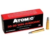 Atomic Ammunition Subsonic 30-30 Winchester 165gr LRNFP Rifle Ammo - 20 Rounds