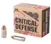 Hornady Critical Defense Lite  9MM  100 Grain  Flex Tip  25 Round Box 90240