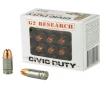 G2 Research Civic Duty  9MM  100 Grain  Lead Free Copper  20 Round Box  California Certified Nonlead Ammunition 06025